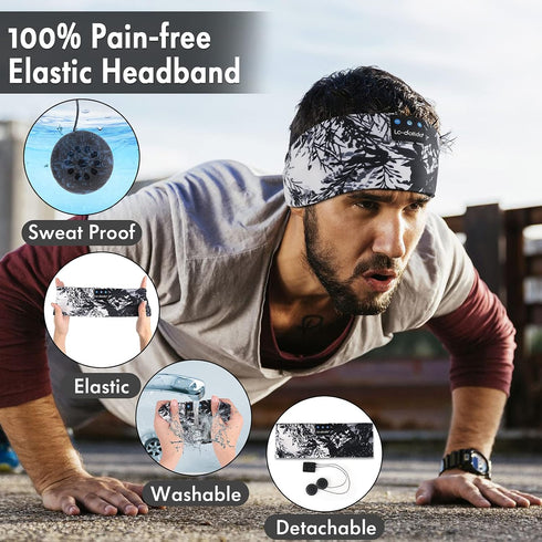 LC-dolida Sleep Headphones Bluetooth 5.2, Headband Earphones Wireless, Sleep Mask for Sleeping, Sports, Gifts, Workout, Jogging, Yoga,Insomnia, Ai...