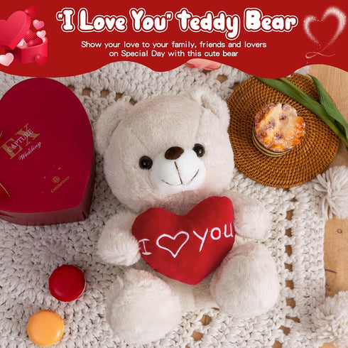 I Love You Teddy Bear for Girlfriend Stuffed Animals Cute Stuffed Teddy Bears for Girls Stuffed Bear Plush Toys Brown Teddy Bear Stuffed Animal Pl...