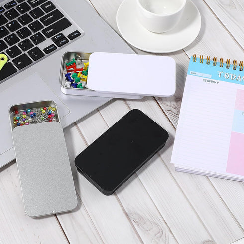 Metal Box Containers Empty Slide Top Small Metal Containers Rectangular Storage Box Containers for Candies Jewelry Crafts Pills Survival Kit 3Pcs(...