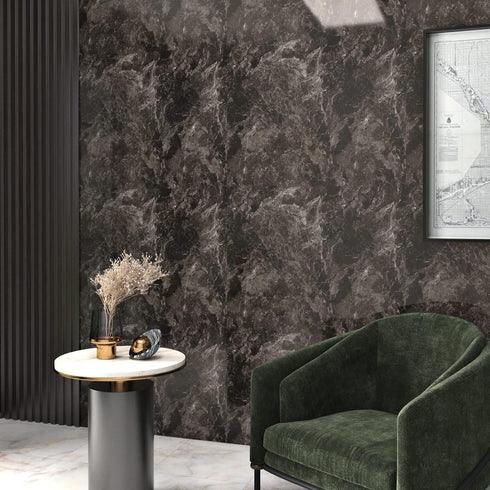 Black Marble Contact Paper Peel and Stick Countertops 15.7" x 78.7" Decorative Wallpaper Waterproof Marble Contact Paper for Countertops Removable...