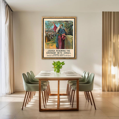 Posterizer 1 pcs-Joshua renewing covenant with Israel poster-Religious Posters-Gifts for Christians -Decor for Church, Sunday School Classroom- un...