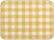 Qilmy Yellow Checked Dish Drying Mat for Kitchen Countertop, Absorbent Dry Mats for Dishes Draining Pad-18" x 24"...