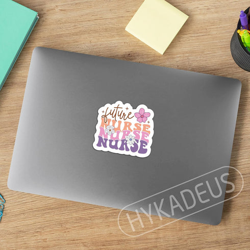 (3Pcs) Future Nurse Sticker Nursing Student Stickers Nursing School Die Cut Waterproof Vinyl Decal Decorate for Books, Laptops, Tumblers, Water Bo...