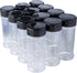 12 Pack of 6 Oz. Empty Clear Plastic Spice Bottles with Black Top Lids For Storing and Dispensing Salt, Sweeteners and Spices - Food-Grade Spice J...