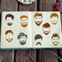 FINGERINSPIRE Men Pattern Painting Stencil 8.3x11.7inch 9 Styles Beards Men Drawing Template Mustache Hair Man Pattern Decoration Stencil for Pain...