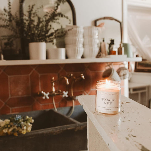 Sweet Water Decor Rose Candle - Jasmine Candle with Pink Peppercorn Scent - Rose Scented Candles 100% Cotton Wick - Bergamot Candle with 40 Hours ...