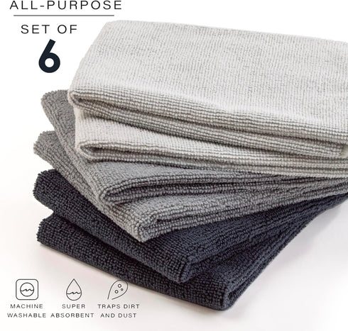 BINO | Microfiber Cleaning Towels | Multi Purpose Microfiber Towels | Microfiber Cleaning Cloth | Microfiber Towels Cleaning | for Car Wash Cleani...