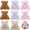 Threan 8 Pcs Mini Plush Bears 4'' Small Bear Bulk Stuffed Animal Toys Tiny Soft Bear Doll Present Stuffers for Keychain Baby Shower Party Favors S...