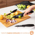 MasterChef Kitchen Knives Set of 3, Small Knife Set for Home Cooking, RV or Camping, Extra Sharp Cutting, Non Stick Coated Stainless Steel Blades ...