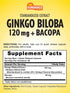 Ginkgo Biloba 120mg | 60 Capsules | Standardized Extract with Bacopa | Gluten Free Traditional Herb Supplement | by Sundance...