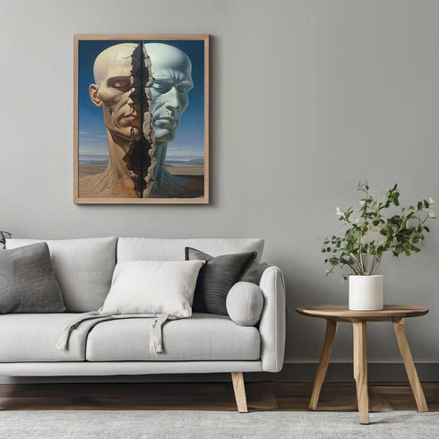 Posterizer 1 pcs-artistic two faced structure-Abstract & Modern Art-Fantasy & Fiction Art-Gift for Art Lovers-Decor for Home & Office- UNFRAMED Wa...