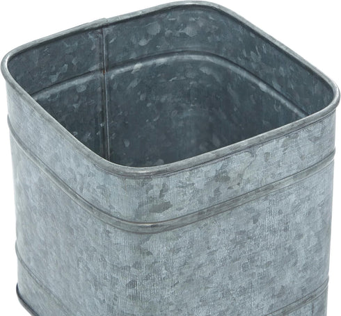 Deco 79 Metal Decorative Canisters Decorative Containers, Set of 2 Decorative Keepsake Boxes 8", 7"H, Silver...