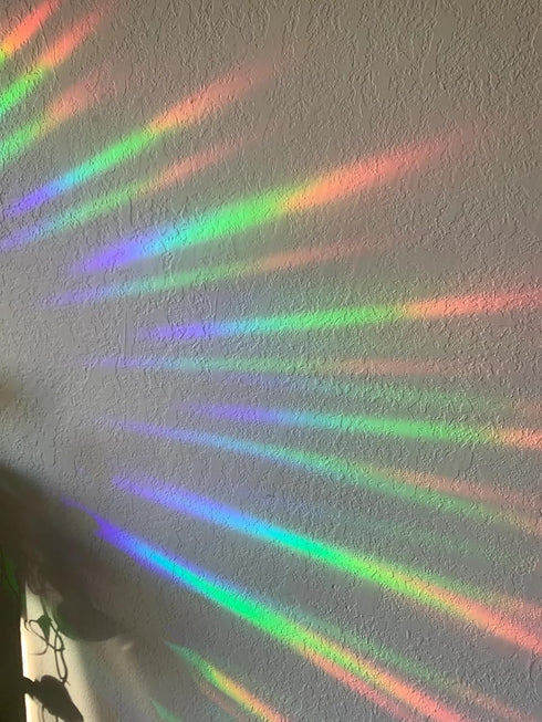 24 Pieces Heart Window Clings - Anti-Collision Decals to Save Birds from Glass Collisions,Non Adhesive Prismatic Vinyl Clings, Reusable Rainbow St...