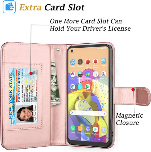 Galaxy A21 Case, for Samsung Galaxy A21 Wallet Case, Takfox PU Leather w 9 ID Credit Card Holder Slots Folio Flip Magnetic Detachable Hard Cover C...