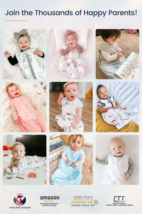 TotAha Sleep Sack 0-6 months 3 Pack, Buttery Soft, Safe Wearable Blanket Baby Sleeping Bag with 2-way Zipper for Girl Boy...