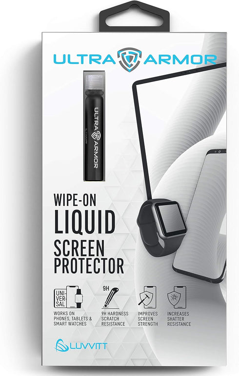 Liquid Glass Screen Protector for All Smartphones Tablets and Watches Wipe On Scratch and Crack Resistant Nano Protection for Up To 4 Devices - Bo...