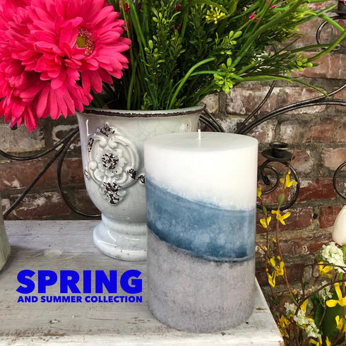 Wicks N More Clean Slate Unscented Handmade Pillar Candle (3x3)...