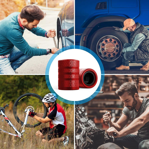 Tire Valve Stem Caps, Red(4 Pack)...