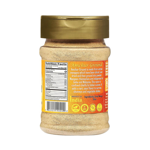 Rani Amchur (Mango) Ground Powder Spice 3oz (85g) PET Jar ~ All Natural, Indian Origin | No Color | Gluten Friendly | Vegan | NON-GMO | Kosher | N...