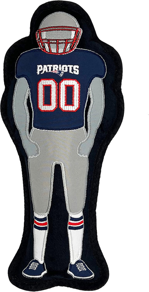 The 1st Ever Tough but Smooth Dog Toy NFL New England Patriots Football Athletes Player Tough Pet Toy. A Premium Quality Doggie Toy with Built-in ...