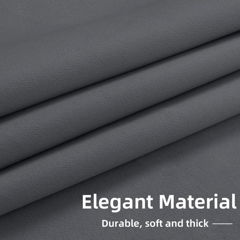 Easy-Going French Door Curtains, Thermal Insulated Privacy Blackout Door Window Tie up Curtains for Entryway Front Door, 1 Panel, 26x68 inch, Gray...