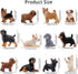 12PCS Dog Figurines, Realistic Plastic Puppy Figurines, Hand Painted Emulational Tiny Dogs Animals Toy, Dog Cake Topper Christmas Birthday Gift fo...