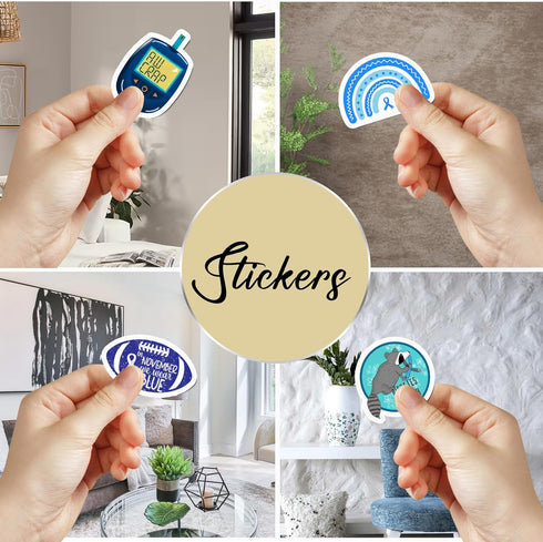 50 PCS Diabetes Awareness Sticker Inspirational Vinyl Decals Waterproof Accessories Decorative Labels for Bicycle Laptop Bumper Truck Vehicle Bike...