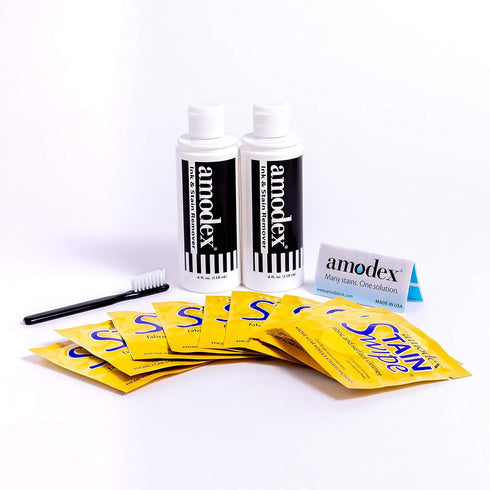Amodex Ink & Stain Remover Arsenal, Safe and Effective on Clothes, Leather and Skin, Full Set for all your Stain Removal Needs, Includes 2 Bottles...