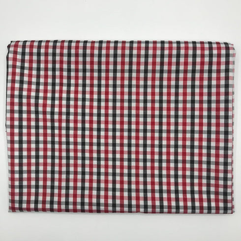 Red-Black-White Small Checker Gingham Fabric 57inch Width Polyester for DIY Sewing Holiday Craft Christmas Ornaments Decoration 2 Yards...