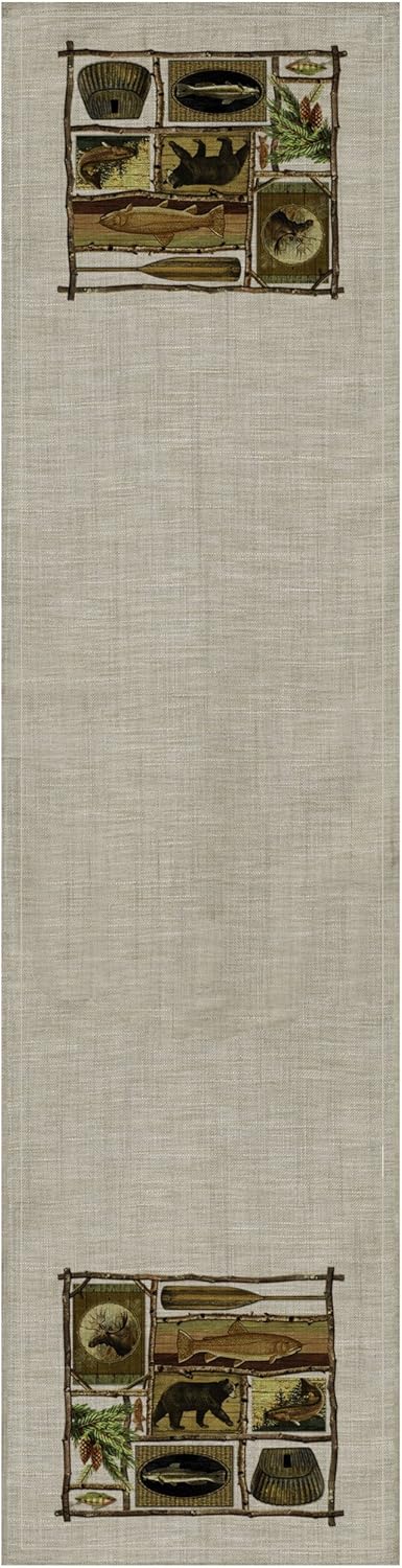 Heritage Lace Lodge Hollow 16" X 54" Natural Runner...