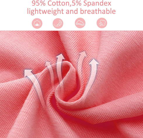 LAT Baby Sleep Sacks Cotton Breathable Swaddle Blankets for Summer 0-3 3-6 Months Baby Transition Sleep Bag (Pink, Medium)...