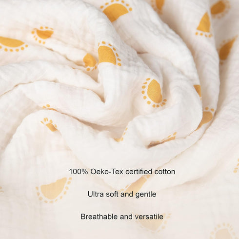 Muslin Swaddle Baby Blankets for Baby Girl or Boy, Soft and Breathable Oeko-Tex Cotton Muslin Baby Blanket, Newborn Swaddling Wrap, Receiving Blan...
