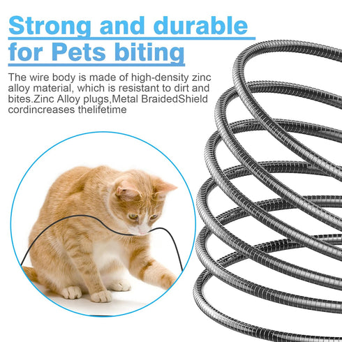 Metal Braided iPhone Charger Cable 6.6Ft/2M Long Lightning Cable Apple MFi Certified Fast Charging iPhone USB Cord iPhone Syncing Data Cable chew ...