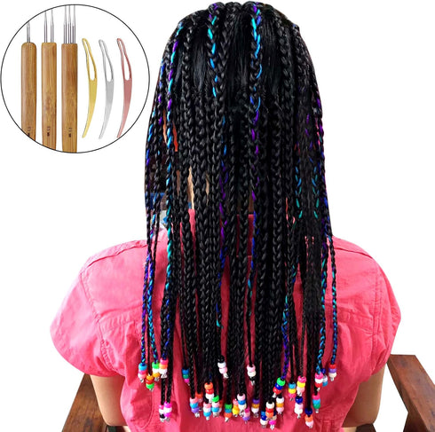 6 Pieces Dreadlock Crochet Hook Set Including Dreadlocks Crochet Hair Weaving Needle Tool 1 Pieces 1 Hook + 1 Pieces 2 Hooks + 1 Pieces 3 Hooks + ...
