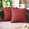 Pack of 2 Decorative Outdoor Waterproof Throw Pillow Covers Stripe Square Pillowcases Modern Cushion Cases for Patio Couch Bench 18 x 18 Inch red...