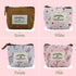 FuninCrea Small Coin Purse, 4 Pack of Different Cute Flower Patterns Canvas Coin Purse with Smooth Zip Mini Wallet for Storing Coin, Credit Card, ...