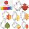 Ann Clark Cookie Cutters Fall Leaves Cookie Cutters 7-Pc. Set Made in the USA, Oak, Teardrop, and Maple Leaf Shapes...