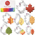 Ann Clark Cookie Cutters Fall Leaves Cookie Cutters 7-Pc. Set Made in the USA, Oak, Teardrop, and Maple Leaf Shapes...