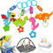 Baby Toys for 0 3 6 9 12 Months, Soft Rattle Wind Chime Car Seat Crib Stroller Toys, Dinosaur Baby Hanging Toys Birthday for Baby Boys and Girls...