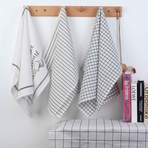 Kitchen Tea Towels for Baking Sourdough| Flour Sack Towels| Cotton Decorative Kitchen Towels| Flour Sack Dish Towels for Kitchen|100% Cotton Black...