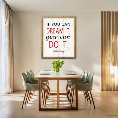 Posterizer 1 pcs-if you can dream it , you can do it- Walt Disney-Motivational & Inspirational Art-Kids Room Art-Gift for Daughter, Son, Kids- UNF...