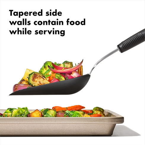 OXO Good Grips Sheet Pan Roasting Scoop for Vegetables and More, Black...