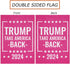 GAGEC Garden Flag Trump Take America Back 2024 Pink Glitter Flag Double Sided Outdoor Decor Yard Lawn Home Decoration 12.5 x 18 Inch...
