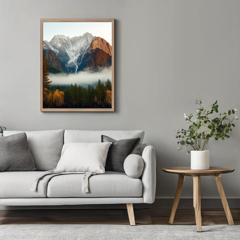 Posterizer 1 pcs-beautiful nature scene with evergreen trees and mountains 4-Landscape & Nature Art-Gift for Art Lovers-Decor for Home & Office- u...