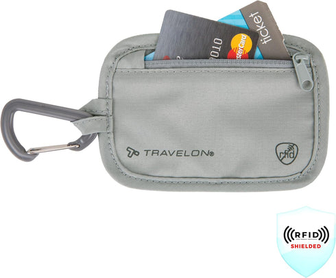 Travelon Travelon Rfid Blocking Clip Stash Pouch Travel Tote, Gray...