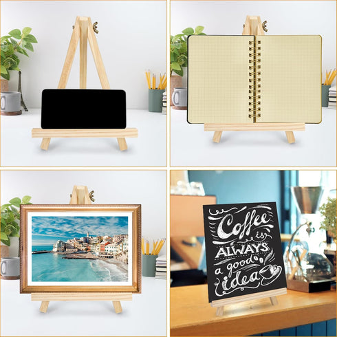 Easel Stand for Sign, 4 Pcs 9 Inches Table Top Easel for Painting, Easel for Artist Adults Students (4)...