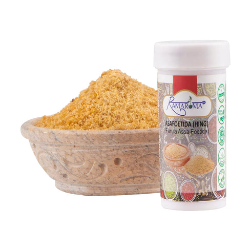 Ramaroma Asafetida (Hing) Ground 0.35oz (10g) ~ All Natural | Salt Free | Vegan | Non-GMO | Asafoetida Indian Spice | Best for Onion Garlic Substi...