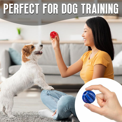 Fillable Treat Ball for Dogs to Keep Them Busy for Hours, 1.5" Puppy Puzzle Balls for Teething Dogs, Dog Crate Mind Stimulating Games for Puppy Bo...
