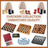WE Games Checkers Pieces Only, Wooden Checker Board Game Pieces, 24 Black and Red Stackable Player Pieces with a Drawstring Storage Bag, 2 Inch Di...