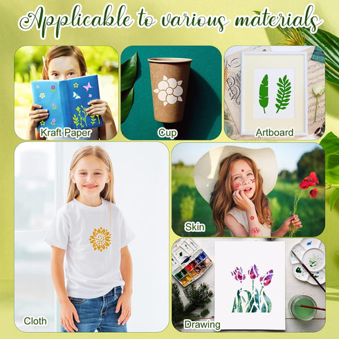 100 Pcs Stencils for Painting on Wood Reusable Stencil Crafts Drawing Templates Holiday Stencils Wall Paper Stencil Set for DIY Art Scrapbook Home...